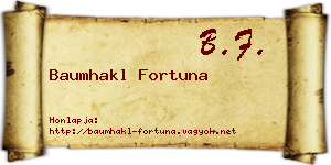 Baumhakl Fortuna névjegykártya